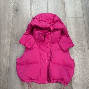 lululemon athletica sonic  Hot Pink Puffer Vest size 4 new